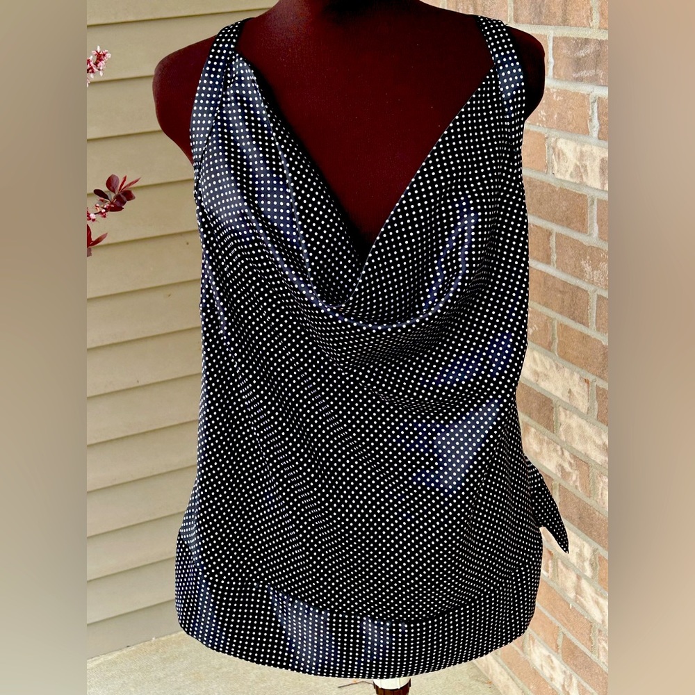 LANE BRYANT s18 racerback tank-looks NEW-easy care poly looks/feels like silk